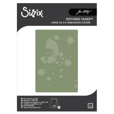 Sizzix Tim Holtz 2-D Texture Fades Embossing Folder A5 - Vault Ink Splats