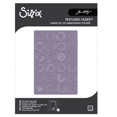 Sizzix Tim Holtz 2-D Texture Fades Embossing Folder A5 - Vault Ringer