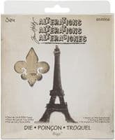 Sizzix Tim Holtz - Bigz Die - Fleur De Lis & Eiffel Tower