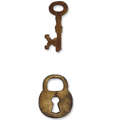 Sizzix Tim Holtz -Movers & Shapers Die - Mini Lock & Key 2pk