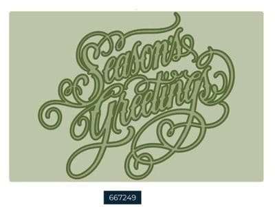 Sizzix Tim Holtz Multi Level Texture Fades Embossing Folder - Vault Seasons Greetings