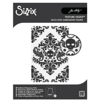Sizzix Tim Holtz Multi Level Texture Fades Embossing Folder - Vault Skull