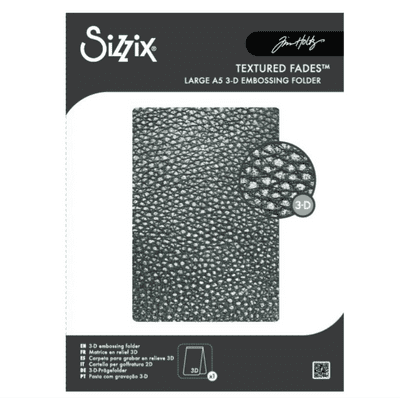 Sizzix Tim Holtz Texture Fades Embossing Folder A5 - Cracked Leather