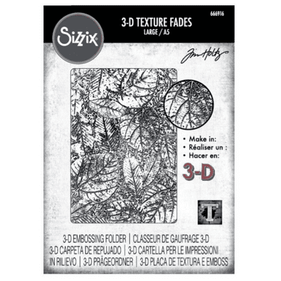 Sizzix Tim Holtz Texture Fades Embossing Folder A5 - Foliage