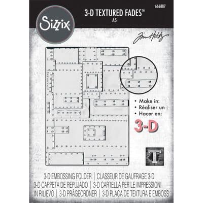 Sizzix Tim Holtz Texture Fades Embossing Folder A5 - Foundry