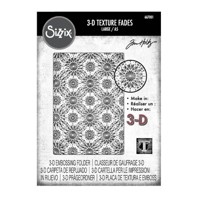 Sizzix Tim Holtz Texture Fades Embossing Folder A5 - Kaleidoscope