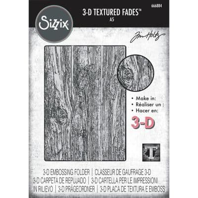 Sizzix Tim Holtz Texture Fades Embossing Folder A5 - Lumber