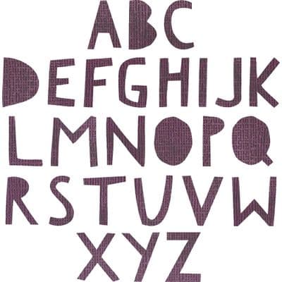 Sizzix - Fustella Thinlits - Brush Alphabet - 664491 Sizzix - Fustella Thinlits - Brush Alphabet - 664491