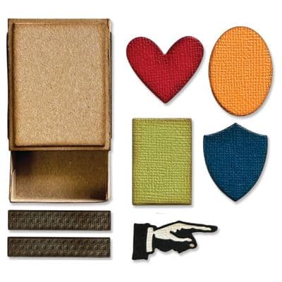 Sizzix Tim Holtz - Thinlits Die Set 10pk - Vault Matchbox
