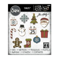 Sizzix Tim Holtz - Thinlits Die Set 11pk - Mini Christmas Things