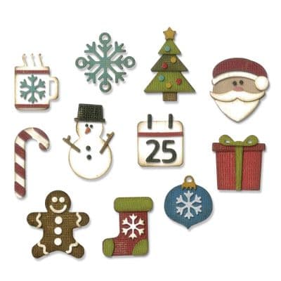 Sizzix Tim Holtz - Thinlits Die Set 11pk - Mini Christmas Things