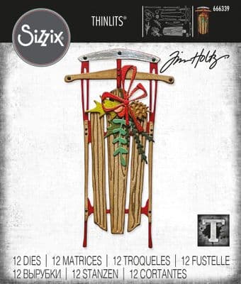 Sizzix Tim Holtz - Thinlits Die Set 12pk - Vintage Sled