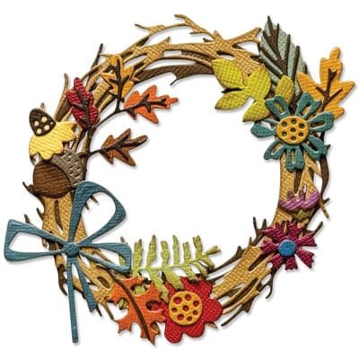 Sizzix Tim Holtz - Thinlits Die Set 14pk - Vault Foliage Wreath