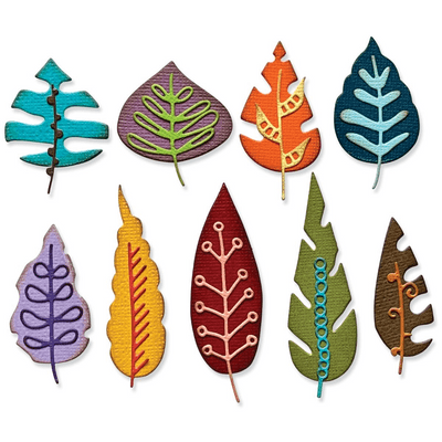 Sizzix Tim Holtz - Thinlits Die Set 18pk - Artsy Leaves