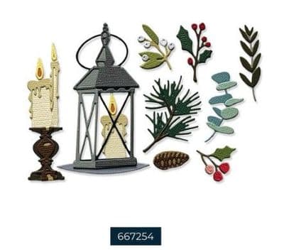 Sizzix Tim Holtz - Thinlits Die Set 18pk - Vault Winter Candlelight