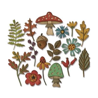 Sizzix Tim Holtz - Thinlits Die Set 20pk - Funky Foliage