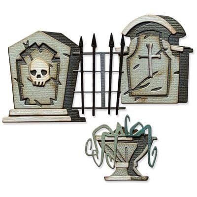 Sizzix Tim Holtz - Thinlits Die Set 22pk - Graveyard, Colorize