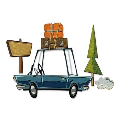 Sizzix Tim Holtz - Thinlits Die Set 25pk - Road Trip, Colorize