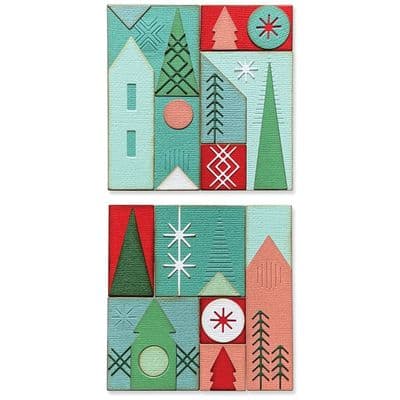 Sizzix Tim Holtz - Thinlits Die Set 27pk - Holiday Blocks