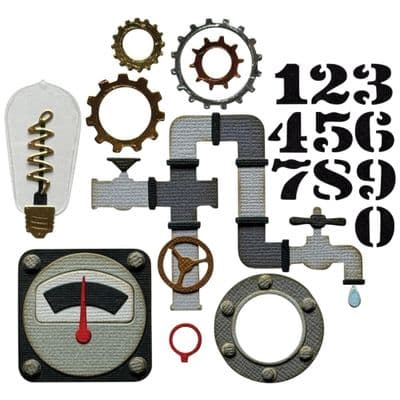 Sizzix Tim Holtz - Thinlits Die Set 37pk - Vault Industrial