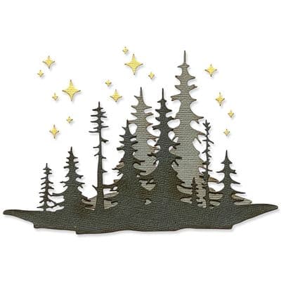 Sizzix Tim Holtz - Thinlits Die Set 3pk - Forest Shadows