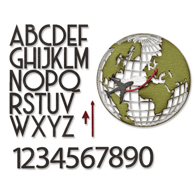 Sizzix Tim Holtz - Thinlits Die Set 45pk - Vault World Travel