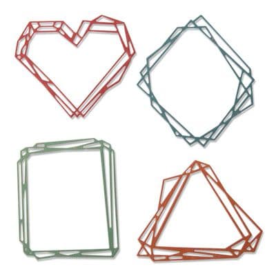 Sizzix Tim Holtz - Thinlits Die Set 4pk - Geo Frames - 664414