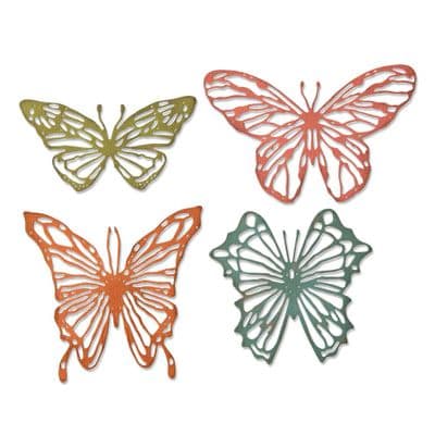 Sizzix Tim Holtz - Thinlits Die Set 4pk - Scribbly Butterflies - 664409