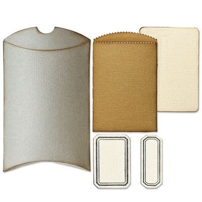 Sizzix Tim Holtz - Thinlits Die Set 5pk - Vault Pillow Box + Bag