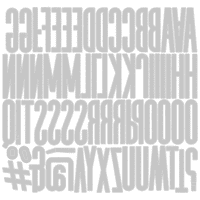 Sizzix Tim Holtz - Thinlits Die Set 65pk - Alphanumeric Classic Upper - 664223