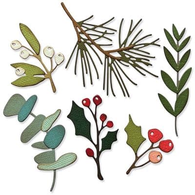 Sizzix Tim Holtz - Thinlits Die Set 6pk - Festive Gatherings