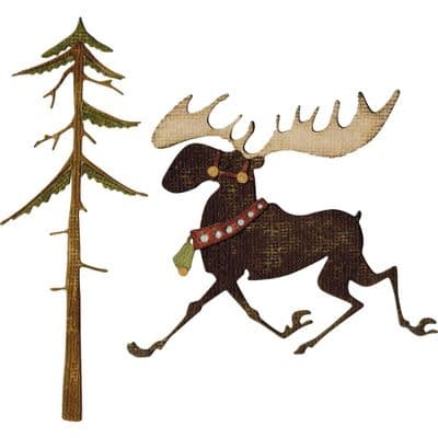Sizzix Tim Holtz - Thinlits Die Set 7pk - Merry Moose