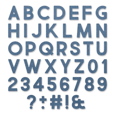 Sizzix Tim Holtz - Thinlits Die Set 80pk - Alphanumeric Bold