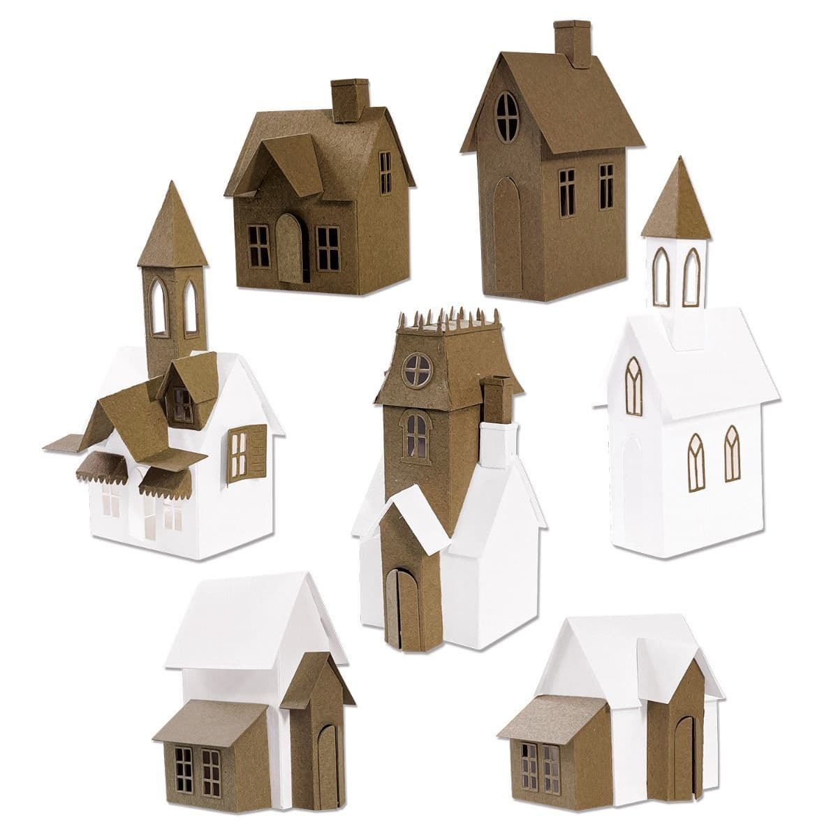 Sizzix Tim Holtz Village Dwelling 4点 Sizzix Tim Holtz - Thinlits Die Set 87pk - Village Collection