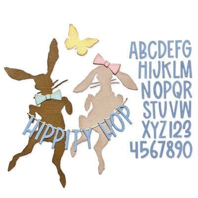 Sizzix Tim Holtz - Thinlits Die Set 8pk - Vault Hippity Hop