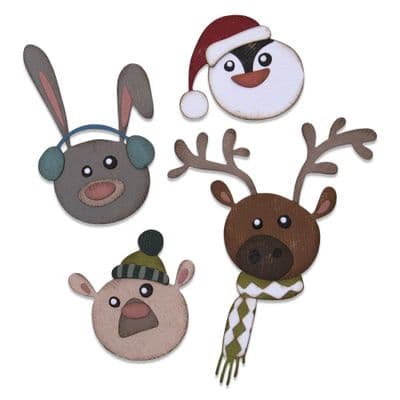 Sizzix Tim Holtz - Thinlits Die Set 9pk - Winter Critters - 664752