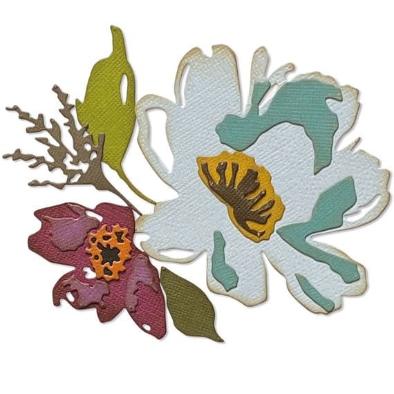 Sizzix Tim Holtz - Thinlits Dies 5pk - Brushstroke Flowers #3
