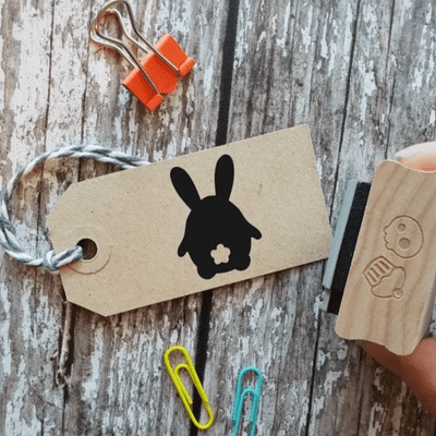 Skull and Cross Buns - Easter Bunny Tail Rubber Stamp
