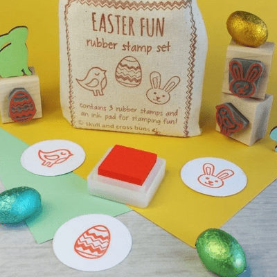 Skull and Cross Buns -  Easter Fun Rubber Stamp Set