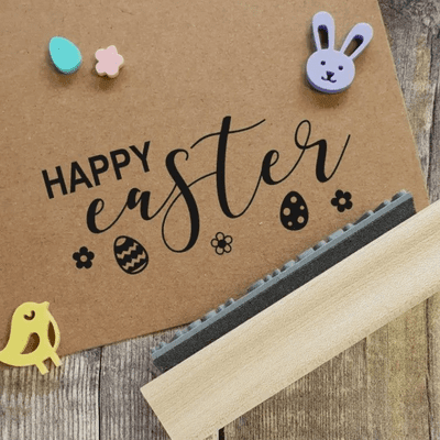 Skull and Cross Buns - Happy Easter Detail Rubber Stamp