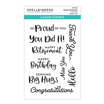 Spellbinders Clear Stamp Set - Simple Sentiments