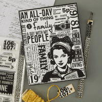 Spellbinders Turn the Page Clear Stamp Set - Keepsake Numbers by Esther Glas