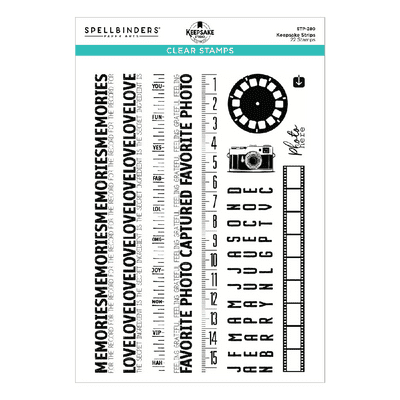 Spellbinders Turn the Page Clear Stamp Set - Keepsake Strips by Esther Glas
