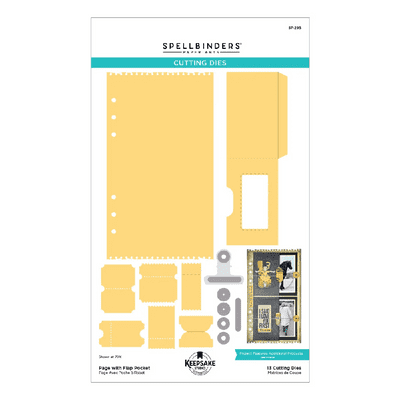 Spellbinders Turn the Page Etched Dies - Page with Flip Flap Pocket by Esther Glas