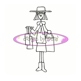 Stampavie Clear A7 Stamp  - Designs by Leere - Shopping Girl