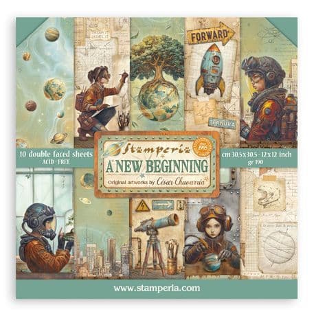 Stamperia 12x12 Paper Pad - A New Beginning