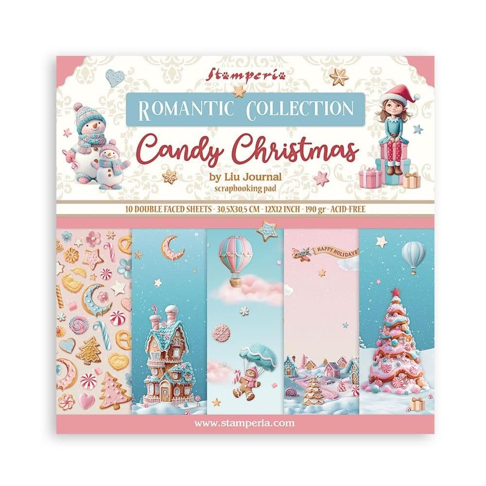 Stamperia 12x12 paper pad - Candy Christmas