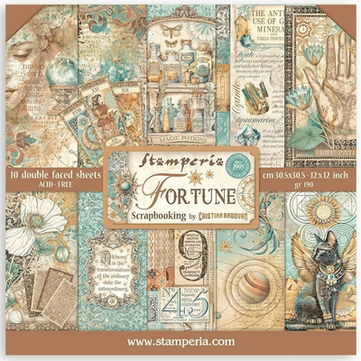 Stamperia 12x12 paper pad - Fortune