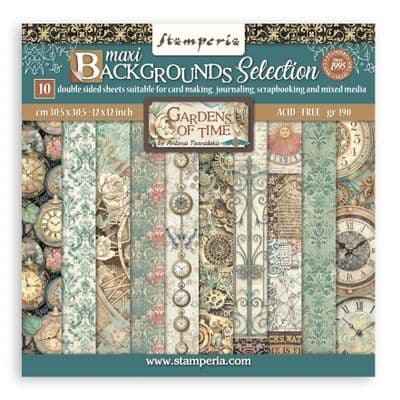 Stamperia 12x12 Paper Pad - Gardens of Time Backgrounds