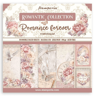 Stamperia 12x12 paper pad - Romance Forever